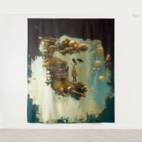 Abstract SciFi Cat Raven Occult Dark Witchy AI Art