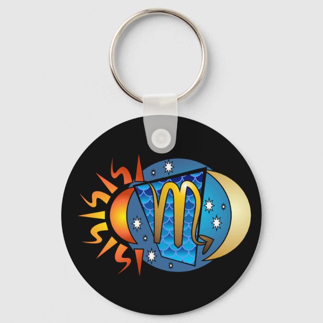 Abstract Scorpio Keychain (Front)