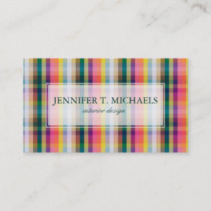 Abstract Scottish Plaid Business Card