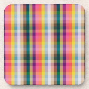 Abstract Scottish Plaid Coaster