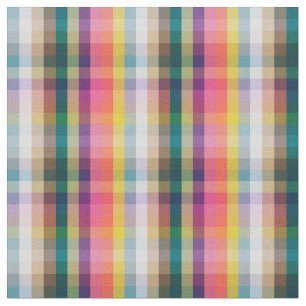 Abstract Scottish Plaid Fabric
