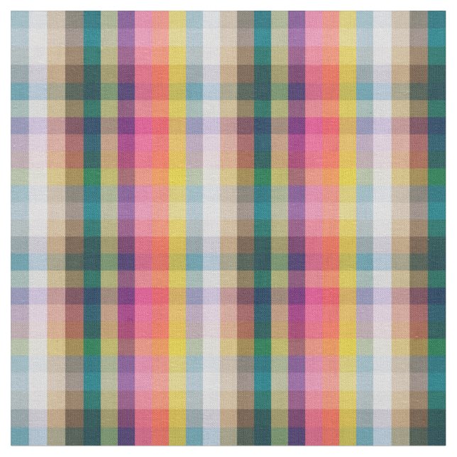 Abstract Scottish Plaid Fabric (Close Up)