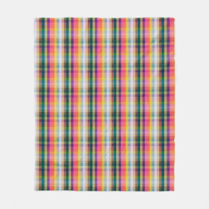Abstract Scottish Plaid Fleece Blanket