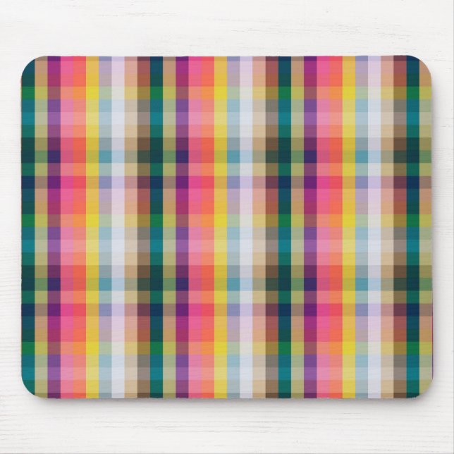 Abstract Scottish Plaid Mouse Pad (Front)
