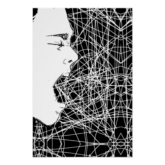 Abstract Scream Art Poster (Front)