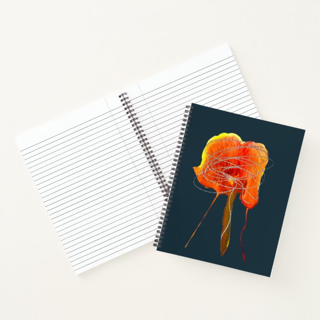 Abstract scribble floral flower modern art notebook (Inside)