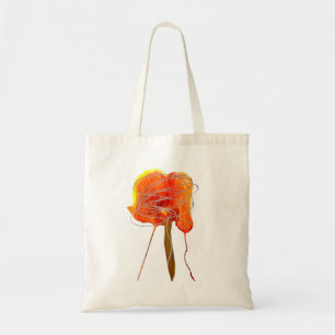 Abstract scribble floral flower modern art tote bag