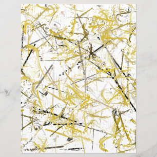Abstract Scribbles - Mustard Brown Scrapbook Paper