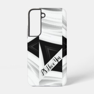 Abstract Script Monogram Him Her PS I Love You Samsung Galaxy Case