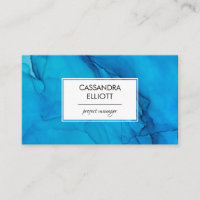 Abstract Scuba Blue Alcohol Ink Liquid Art