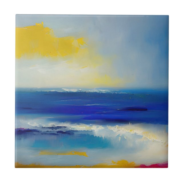 Abstract Sea 04 Ceramic Tile (Front)