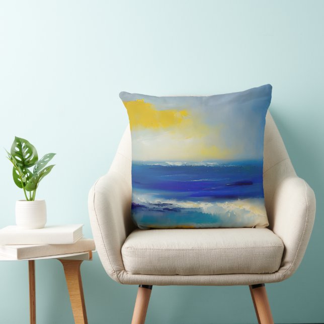 Abstract Sea 04 Cushion (Chair)