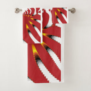 ABSTRACT SEA ANEMONE BATH TOWEL SET