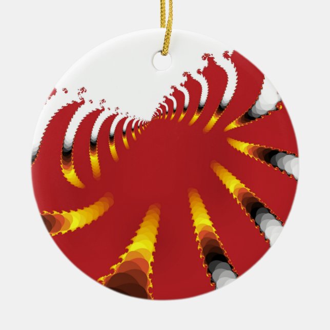 ABSTRACT SEA ANEMONE CERAMIC TREE DECORATION (Front)