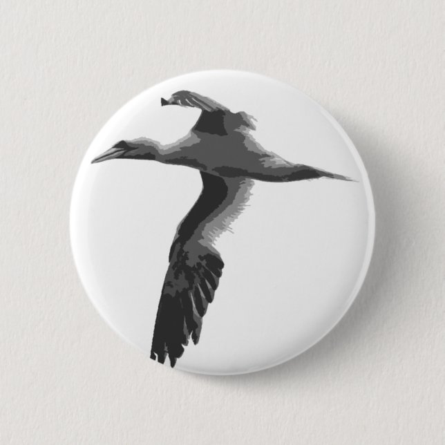 Abstract Sea Birds 6 Cm Round Badge (Front)