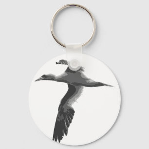 Abstract Sea Birds Key Ring