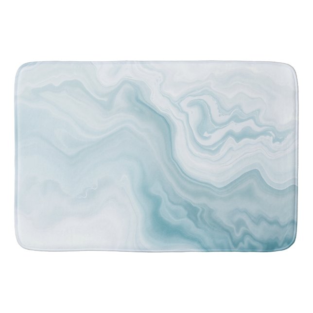 Abstract Sea Foam Rendering with Delicate Swirls  Bath Mat (Front)