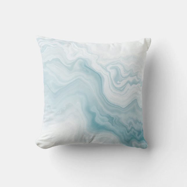 Abstract Sea Foam Rendering with Delicate Swirls  Cushion (Front)