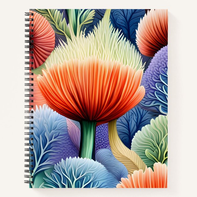 Abstract Sea Forms Notebook (Front)