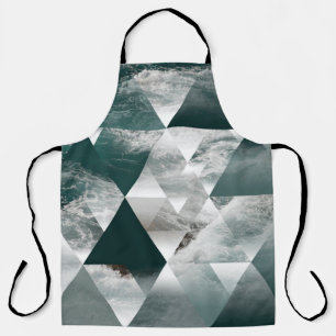 abstract sea geometric background with triangles, apron