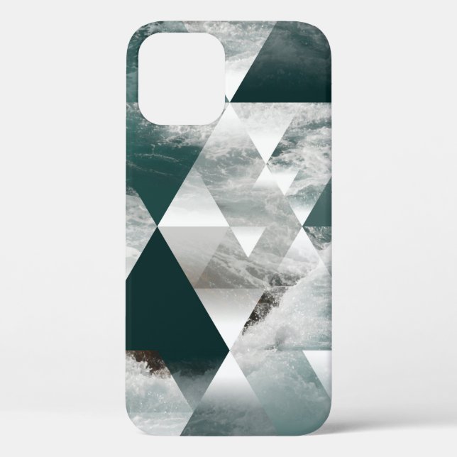 abstract sea geometric background with triangles,  Case-Mate iPhone case (Back)