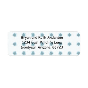 abstract seafoam return address label