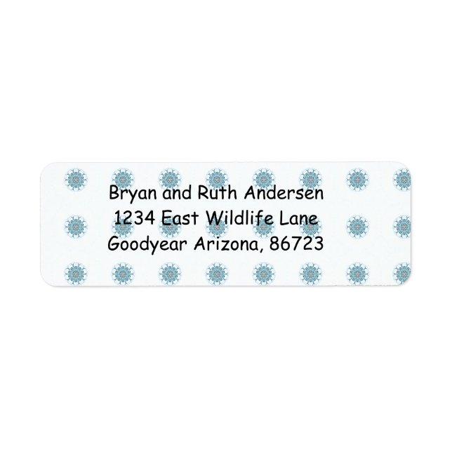 abstract seafoam return address label (Front)