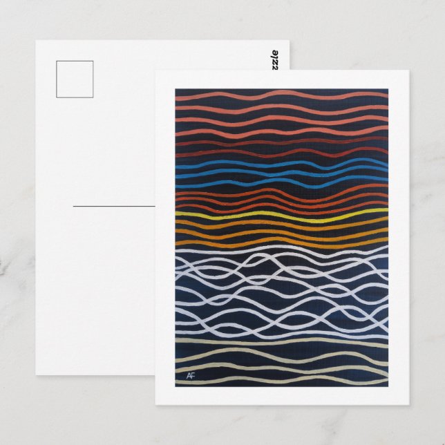 Abstract Seafront Painting by Alfred Fox Postcard (Front/Back)