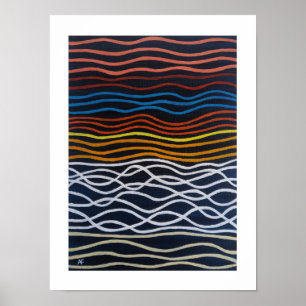 Abstract Seafront Painting by Alfred Fox Poster