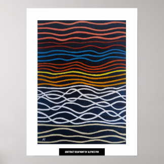 Abstract Seafront Painting by Alfred Fox Poster