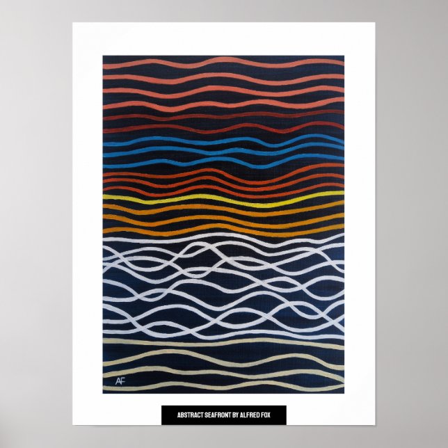 Abstract Seafront Painting by Alfred Fox Poster (Front)