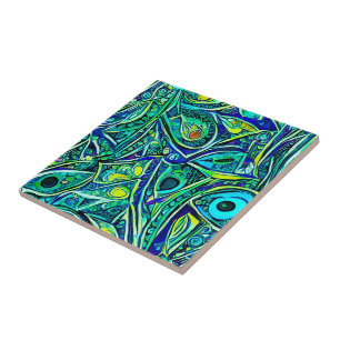 Abstract Sealife  Ceramic Tile