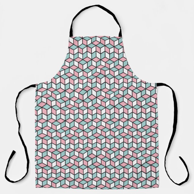  Abstract Seamless 3d Pattern. Isometric backgroun Apron (Front)