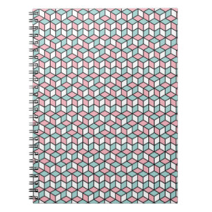  Abstract Seamless 3d Pattern. Isometric backgroun Notebook
