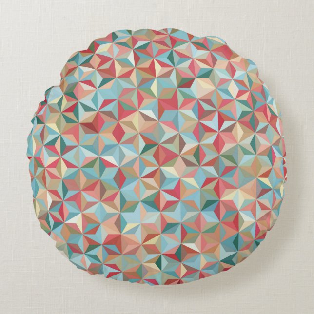 Abstract seamless background consisting of pastel  round cushion (Front)