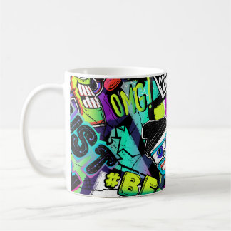 Abstract seamless cartoon pattern. Repeated with m Coffee Mug