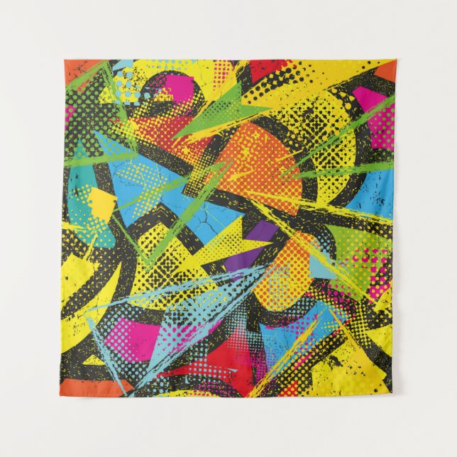 Abstract seamless chaotic pattern. Wallpaper with  Tapestry (Front)