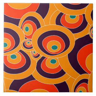 Abstract seamless colour ovals ceramic tile