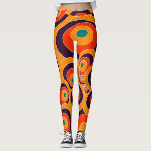 Abstract seamless colour ovals leggings