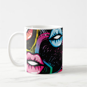 Abstract seamless fashion pattern. beauty style wa coffee mug