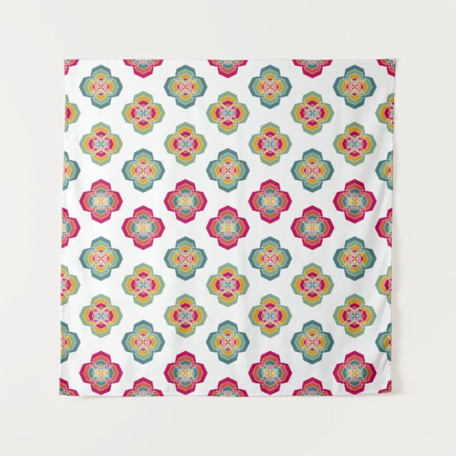 Abstract Seamless Floral Background, surface textu Tapestry (Front)