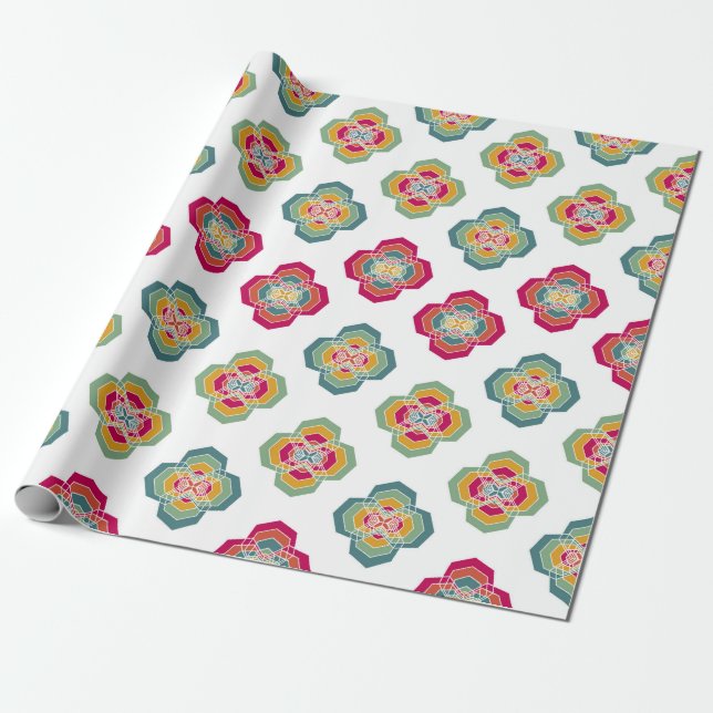 Abstract Seamless Floral Background, surface textu Wrapping Paper (Unrolled)