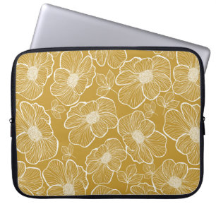 Abstract seamless floral pattern. Flowers backgrou Laptop Sleeve