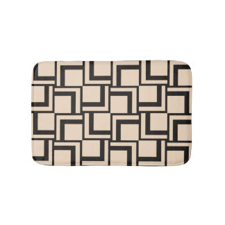 Abstract seamless geometric pattern bath mat