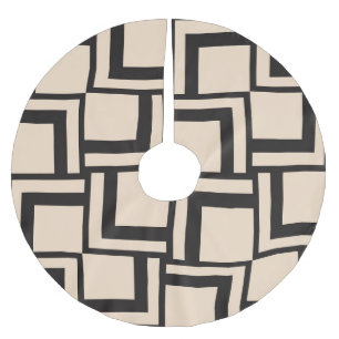 Abstract seamless geometric pattern brushed polyester tree skirt