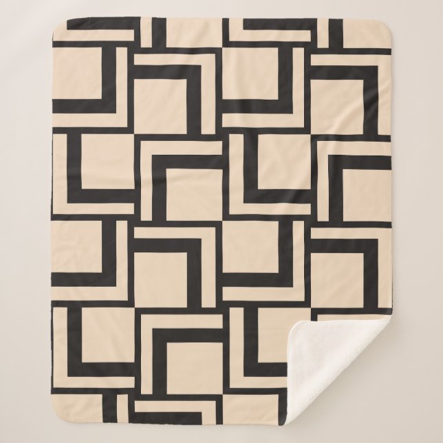 Abstract seamless geometric pattern sherpa blanket (Front)