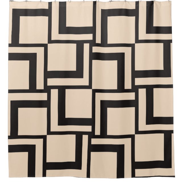Abstract seamless geometric pattern shower curtain (Front)