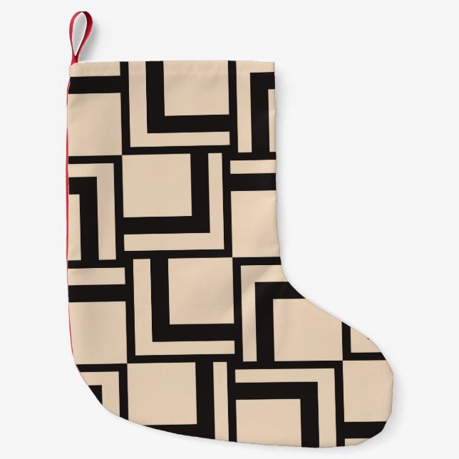 Abstract seamless geometric pattern small christmas stocking (Front)