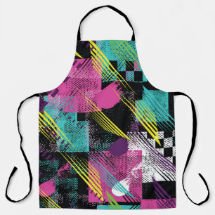Abstract seamless, girls boys fashion, colourful. apron