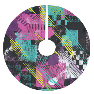 Abstract seamless, girls boys fashion, colourful. brushed polyester tree skirt